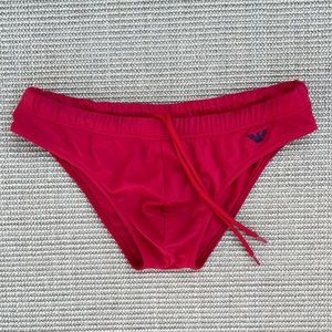 Emporio Armani Red Swim Speedo Euro 46
